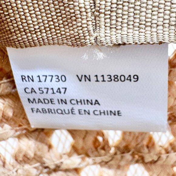 Wide Brim Straw Sun Hat With Multicolor Beaded Band One Size Lightweight Stylish - Picture 3 of 8